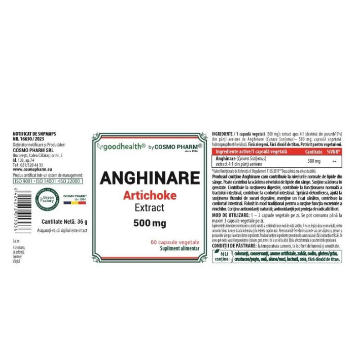 Anghinare Extract, 500 mg, Cosmo Pharm [2]