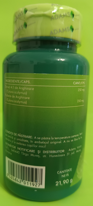 ANGHINARE extract 500mg,  capsule, Adams Supplements la Nana Plafar [3]