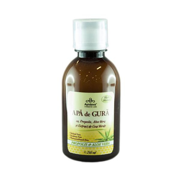 Apa de gura cu Propolis si Aloe Vera, fara alcool, 250ml - APIDAVA [1]