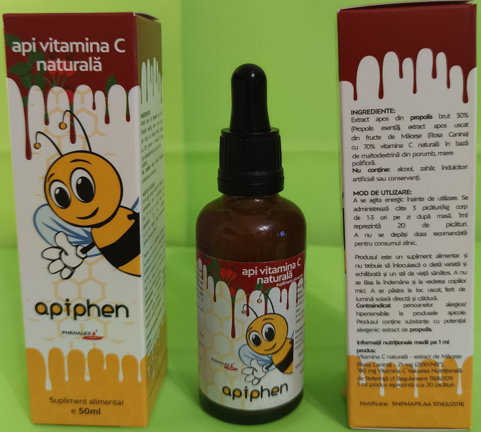 API VITAMINA C NATURALA, 50ml, Phenalex [3]