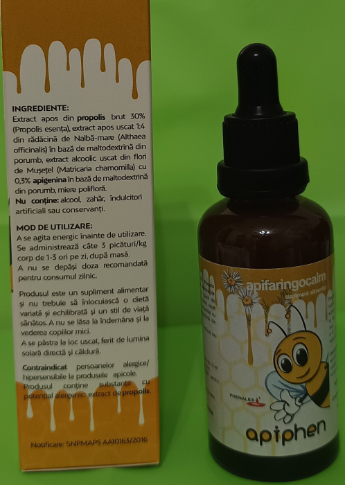 APIFARINGOCALM APIPHEN amigdalite, faringite, laringite, tuse seaca, 50ml, Phenalex [4]