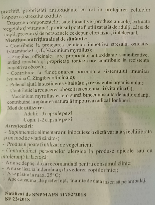 APIREZIST 30 capsule Institutul Apicol la nana plafar [4]