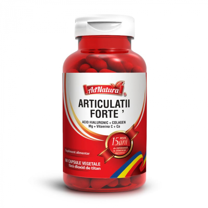 ARTICULATII FORTE – ACID HIALURONIC + COLAGEN + Mg + Vitamina C + Ca, AdNatura [2]