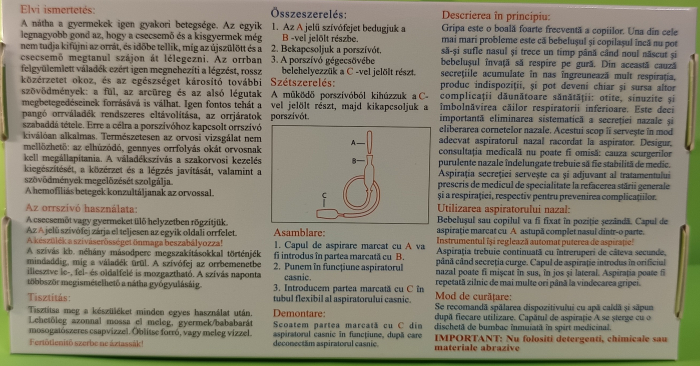 Aspirator nazal Batista bebelusului, Arianna la Nana Plafar [2]