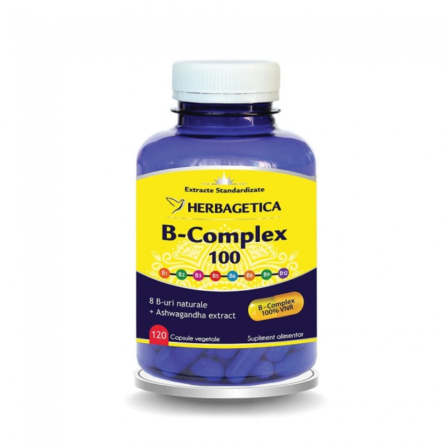 B COMPLEX 100 NATURAL + Ashwagandha, Herbagetica [4]