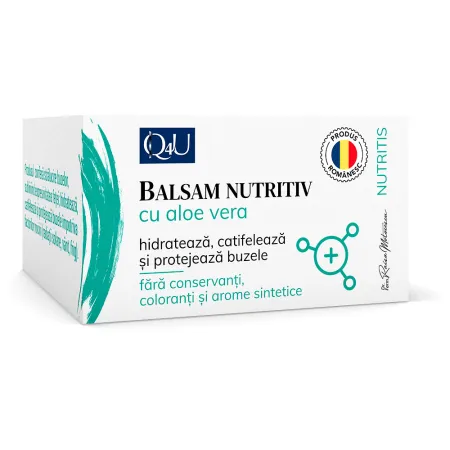 BALSAM NUTRITIV pentru ingrijirea BUZELOR  Aloe Vera Q4U, 6 g, Tis Farmaceutic la Nana Plafar [1]