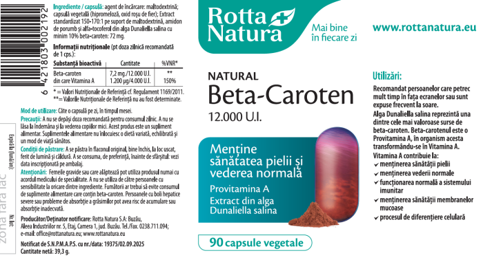 Betacaroten natural capsule vegetale,  Rotta Natura [2]