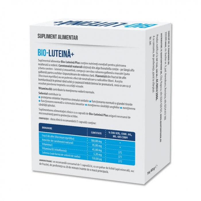 Bio-LUTEINA + 30 capsule, Parapharm [2]