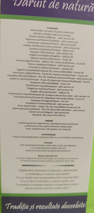 BITTER de Bihor din 36 plante, Natura Plant la Nana Plafar [4]