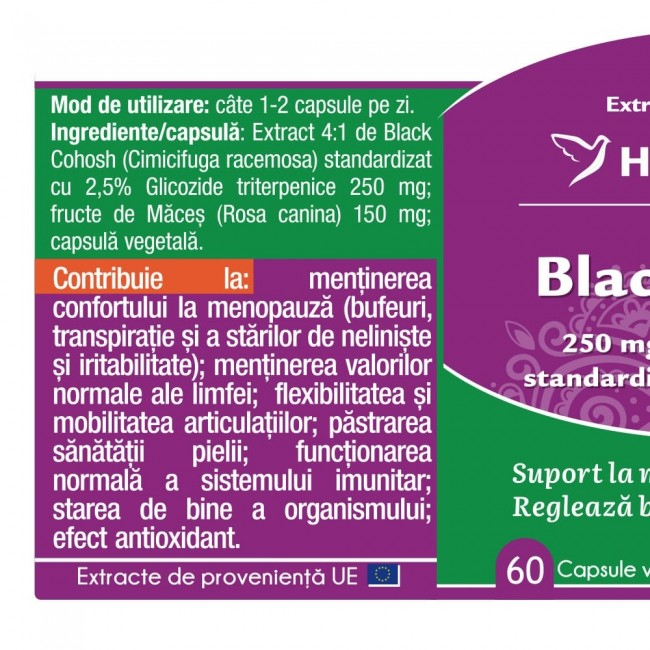 Black Cohosh 60 Capsule, Herbagetica  la Nana Plafar [2]