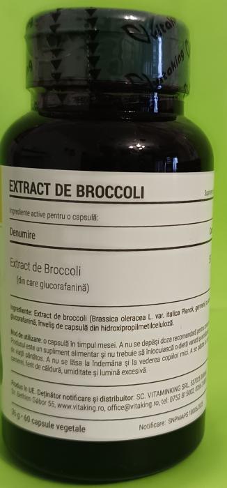 BROCCOLI extract 400mcg, 60 capsule vegetale, Vitaking [3]