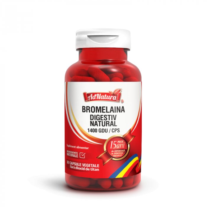 Digestiv Natural BROMELAINA 1400 GDU, AdNatura [1]