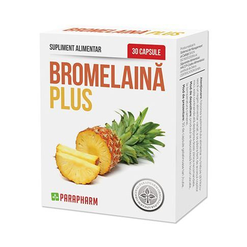 BROMELAINA PLUS  ENZIME DIGESTIVE, 30 capsule Parapharm [1]