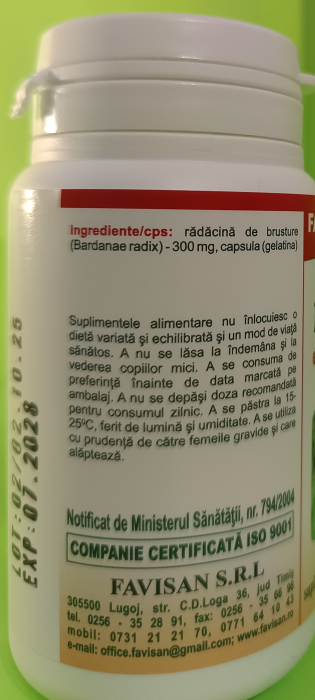 Brusture 40 capsule, FAVISAN la Nana Plafar [3]