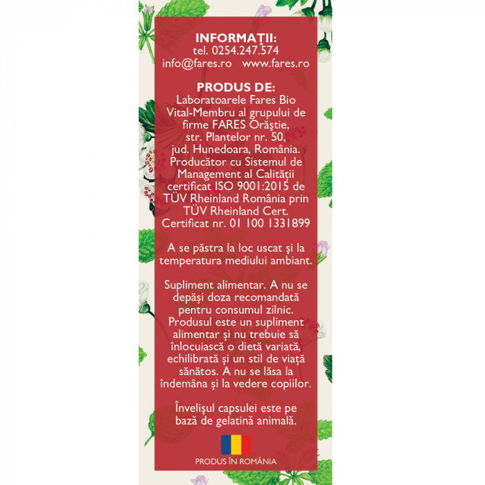CALMOCARD tensiune C35, 63 capsule, Fares [3]