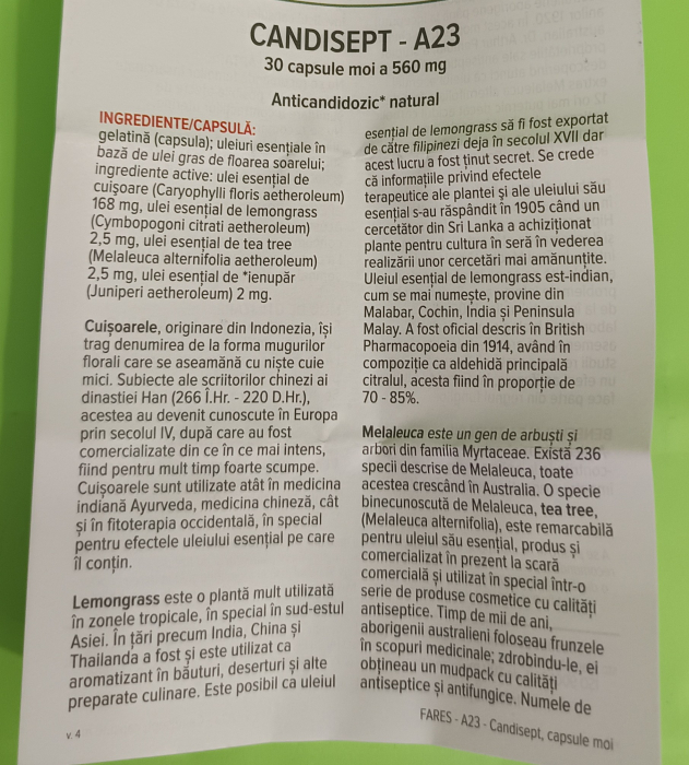 CANDISEPT A23, 30 capsule moi, Fares [5]