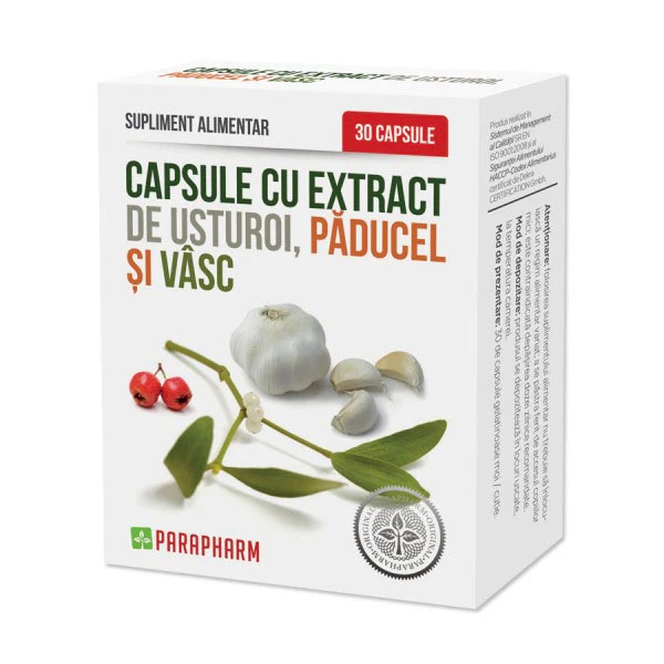CAPSULE cu EXTRACT de USTUROI Paducel  Vasc, 30 capsule, Parapharm [1]
