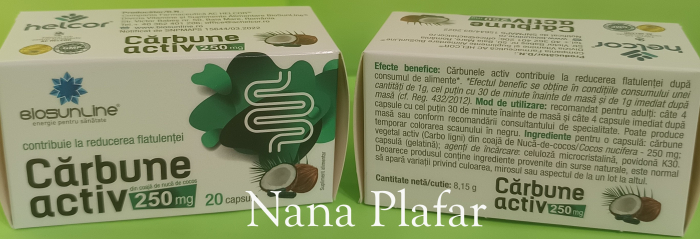 CARBUNE activ, 250 mg, 20 capsule, BioSunLine Helcor  la Nana Plafar [2]