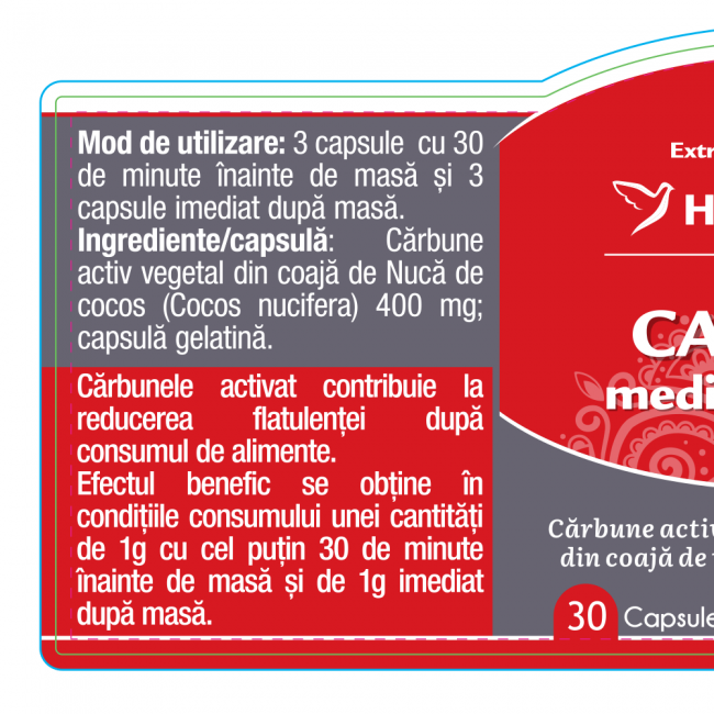 CARBUNE medicinal activat 400mg, Herbagetica [2]