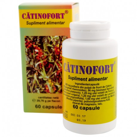 CATINOFORT cu CATINA si SPIRULINA, 60 capsule, Hofigal la Nana Plafar [1]