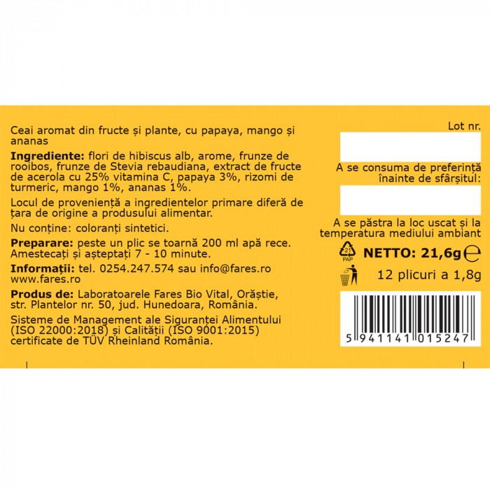 Ceai rece, 12 plicuri, Fares [3]