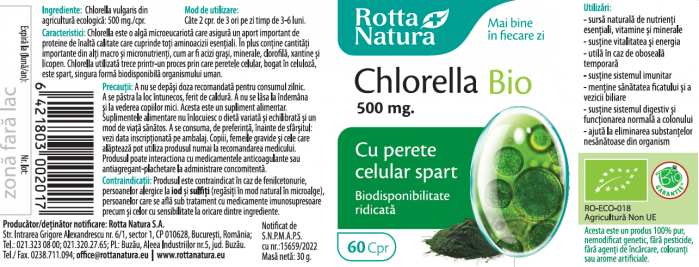 CHLORELLA BIO 500 mg, Rotta Natura [2]