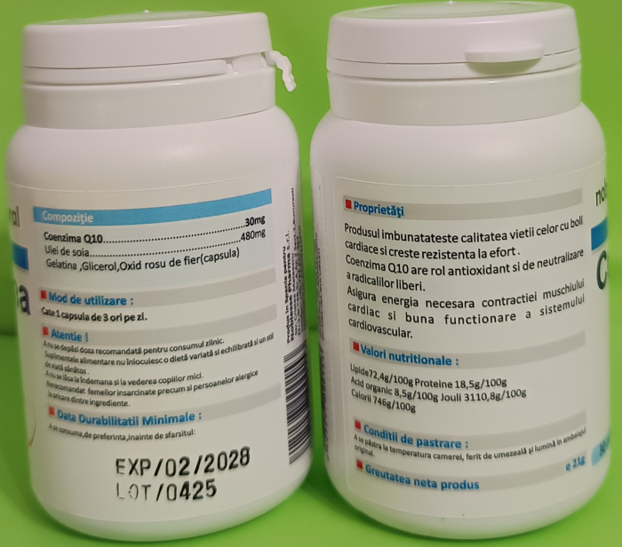 COENZIMA Q10,  30mg,  30 capsule, Noblesse Natural la Nana Plafar [2]