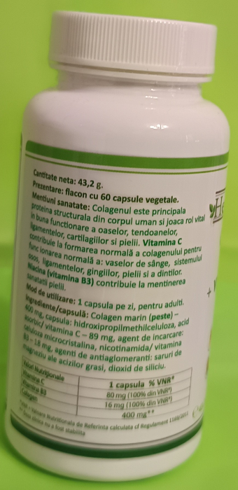 COLAGEN Marin Forte 400mg + Vit B3 + VitC, 60 capsule, Health Nutrition [3]