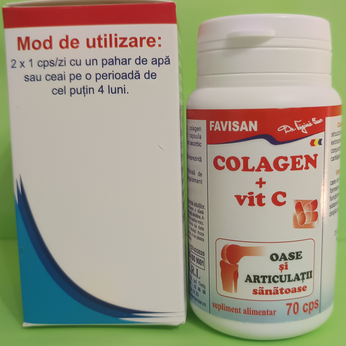 Colagen + Vitamina C Favisan, 70 capsule [5]