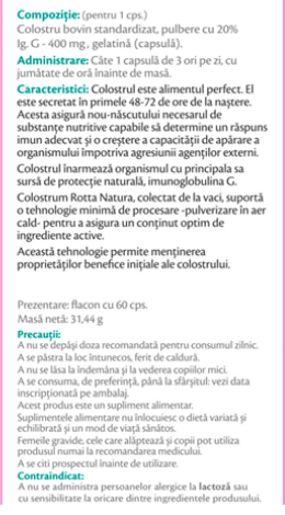 COLOSTRUM anticorpi naturali, 60 capsule, Rotta Natura   la Nana Plafar [4]