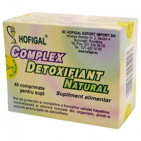 COMPLEX DETOXIFIANT NATURAL 40 comprimate orodispersabile, Hofigal [1]