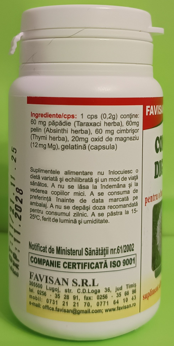 COMPLEX DIGESTIV 70 capsule, FAVISAN la Nana Plafar [4]