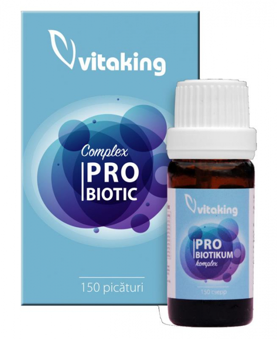 Complex Probiotic Flora 10 tipuri de bacterii, 6 ml, Vitaking [1]