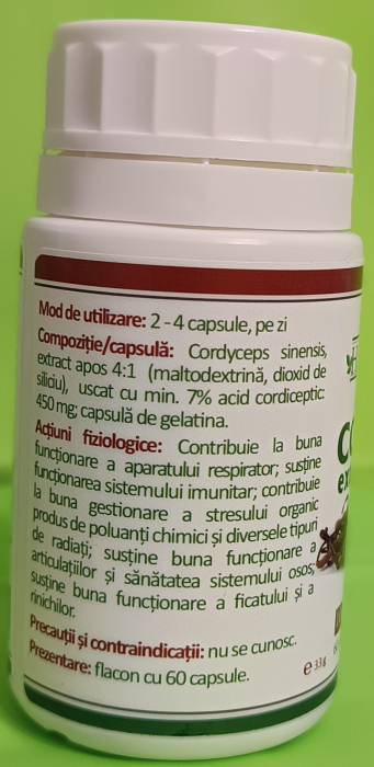 CORDYCEPS Sinensis Extract Forte 450mg, Health Nutrition la Nana Plafar [4]