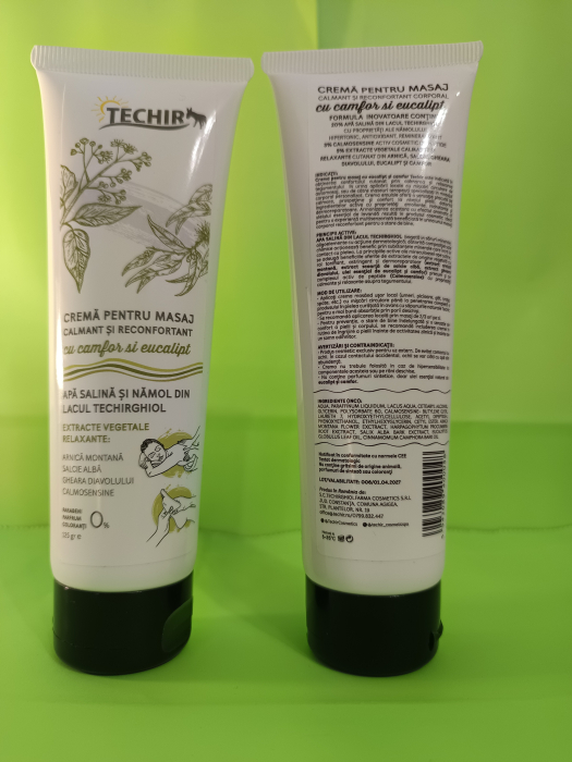 Crema ANTIREUMATICA cu Eucalipt si Camfor pentru masaj calmant si reconfortant, 125gr, Techir [4]