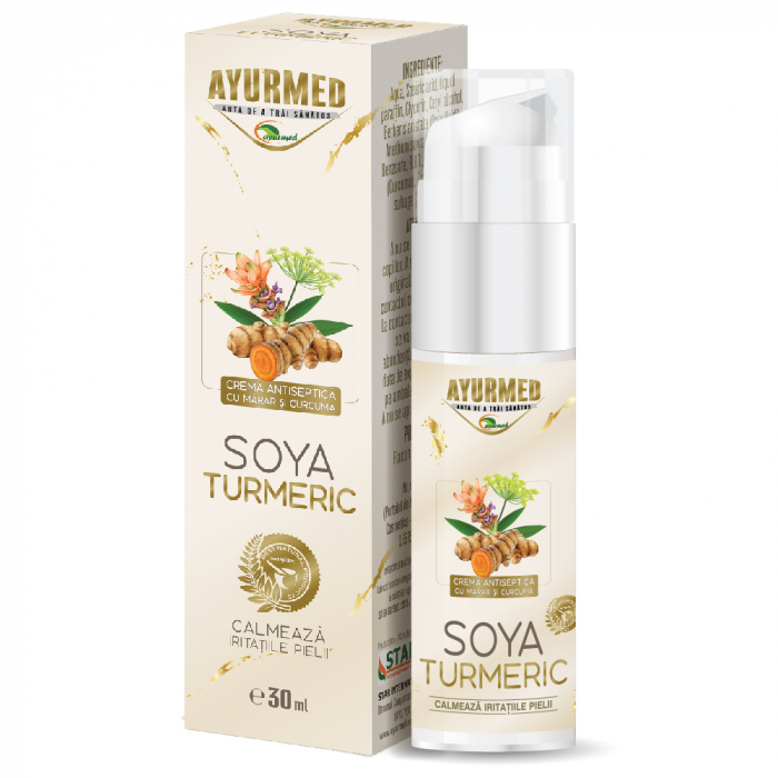 CREMA ANTISEPTICA SOYA TURMERIC, 30 ml, Ayurmed [1]