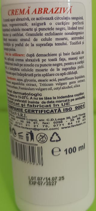 Crema BIO abraziva pentru FATA, FaviBeauty, 100ml, Favisan [4]