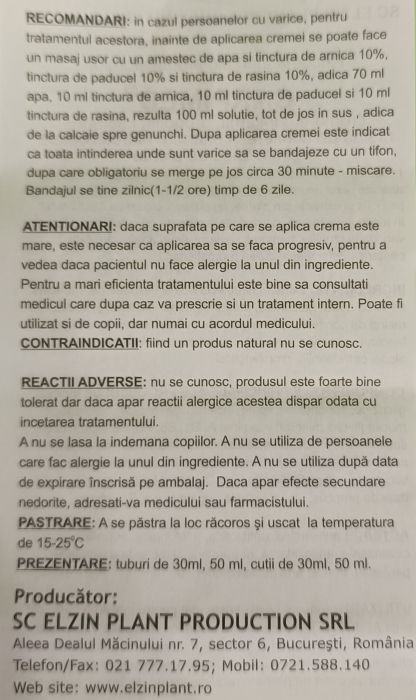 CREMA cu PROPOLIS Rasina de CONIFERE si Extract de CASTANE 50ml, ElzinPlant [4]