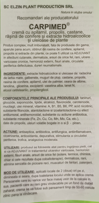 CREMA cu PROPOLIS Rasina de CONIFERE si Extract de CASTANE 50ml, ElzinPlant [3]