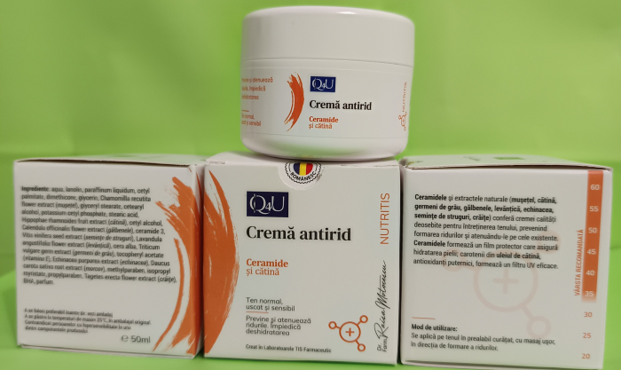 CREMA de FATA ANTIRID cu CERAMIDE si CATINA, 50ml, Tis Farmaceutic [3]