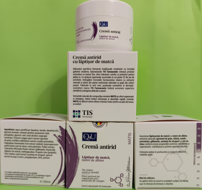 CREMA de FATA ANTIRID cu LAPTISOR de MATCA, MIERE de ALBINE 50ml, TIS Farmaceutic la Nana Plafar [2]