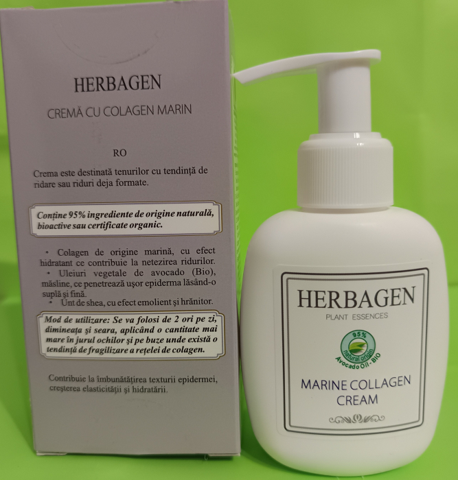 Crema BIO cu: colagen Marin și ulei de Avocado, 100ml, Herbagen la Nana Plafar [2]