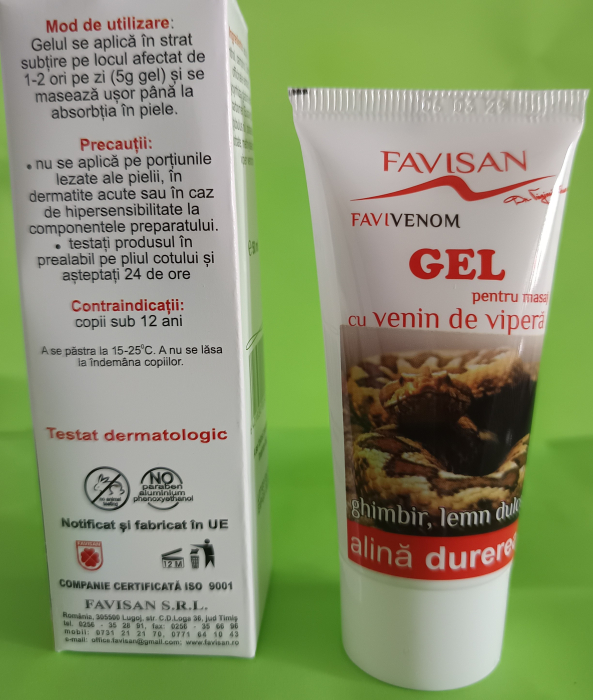 CREMA GEL pentru Masaj cu VENIN DE VIPERA FAVIVENOM, Favisan la Nana Plafar [5]