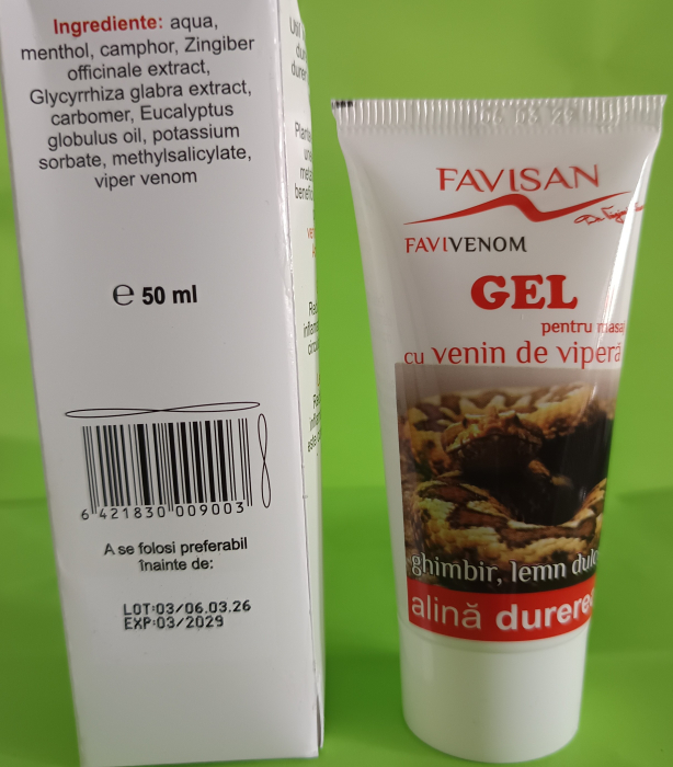 CREMA GEL pentru Masaj cu VENIN DE VIPERA FAVIVENOM, Favisan la Nana Plafar [4]