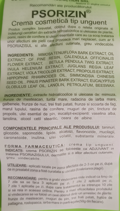 Crema ingrijire piele PSORIZIN, 50 ML [3]