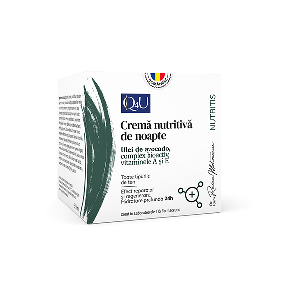 CREMA de FATA NUTRITIVA de NOAPTE cu ulei de AVOCADO complex BIOACTIV VIT A, E, 50ml, TIS Farmaceutic [1]