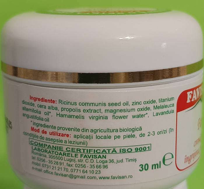 CREMA pentru Ingrijirea PELII IRITATE, FaviBaby, 30ml, Favisan [4]