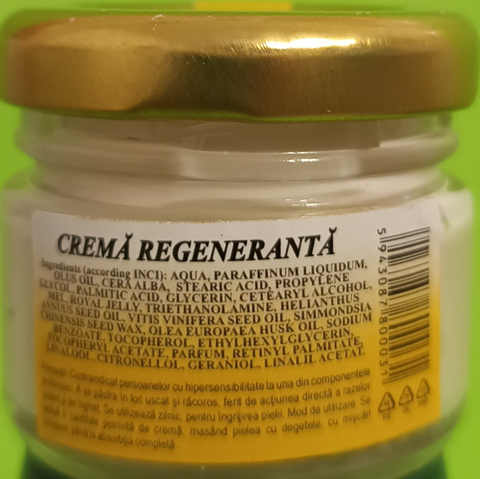 Crema regeneranta de noapte cu Miere, Laptisor de matca, Vit A&E, 30ml - APIDAVA la Nana Plafar [2]
