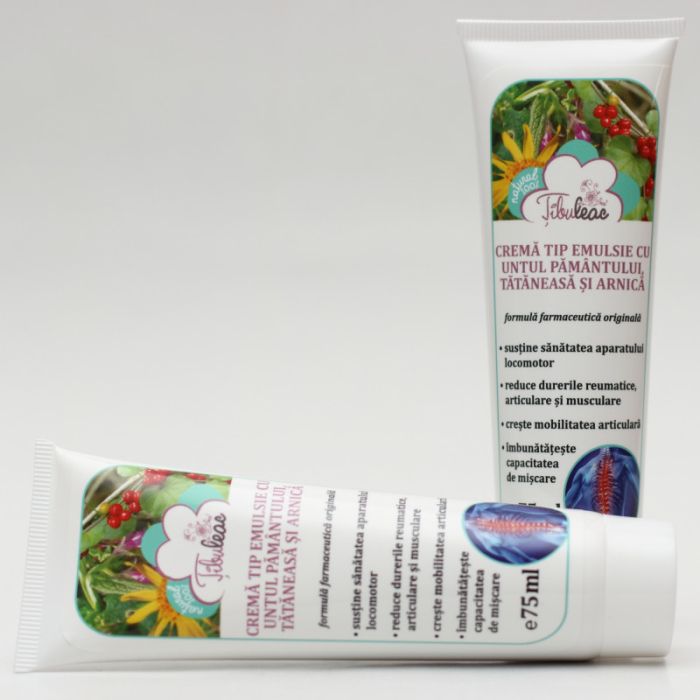CREMA TIP EMULSIE CU UNTUL PAMANTULUI, TATANEASA , ARNICA 75 ML TIBULEAC [1]