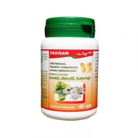 Cretisoara, Traista Ciobanului si Coada Soricelului 40 capsule, FAVISAN [1]